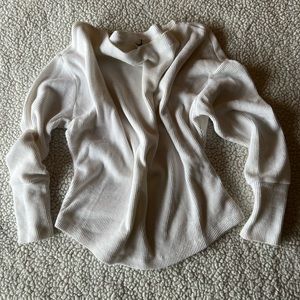 Anthropologie White Thermal Crop Size XS